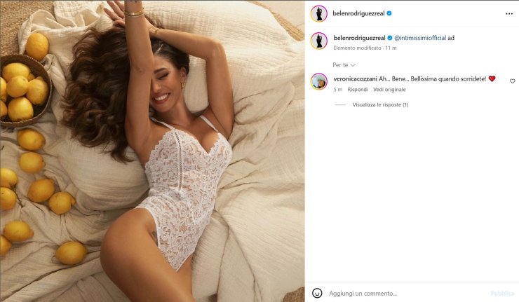 Belen Rodriguez commento mamma Veronica: gradi novità per il futuro 