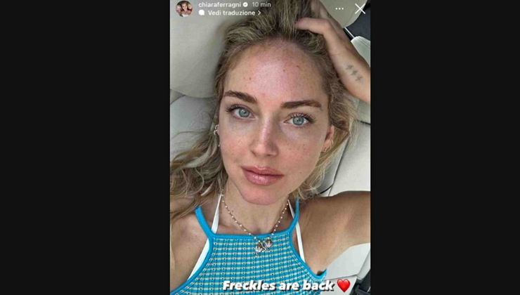 Chiara Ferragni acqua e sapone