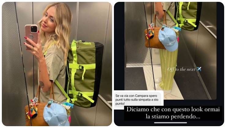 Chiara Ferragni l'outfit in ascensore scatena i commenti negativi 