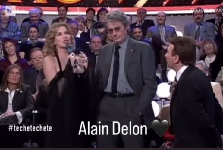 Alba Parietti, il saluto al grande Alain Delon