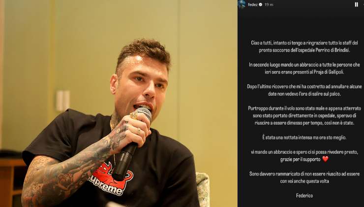 fedez spiega come sta