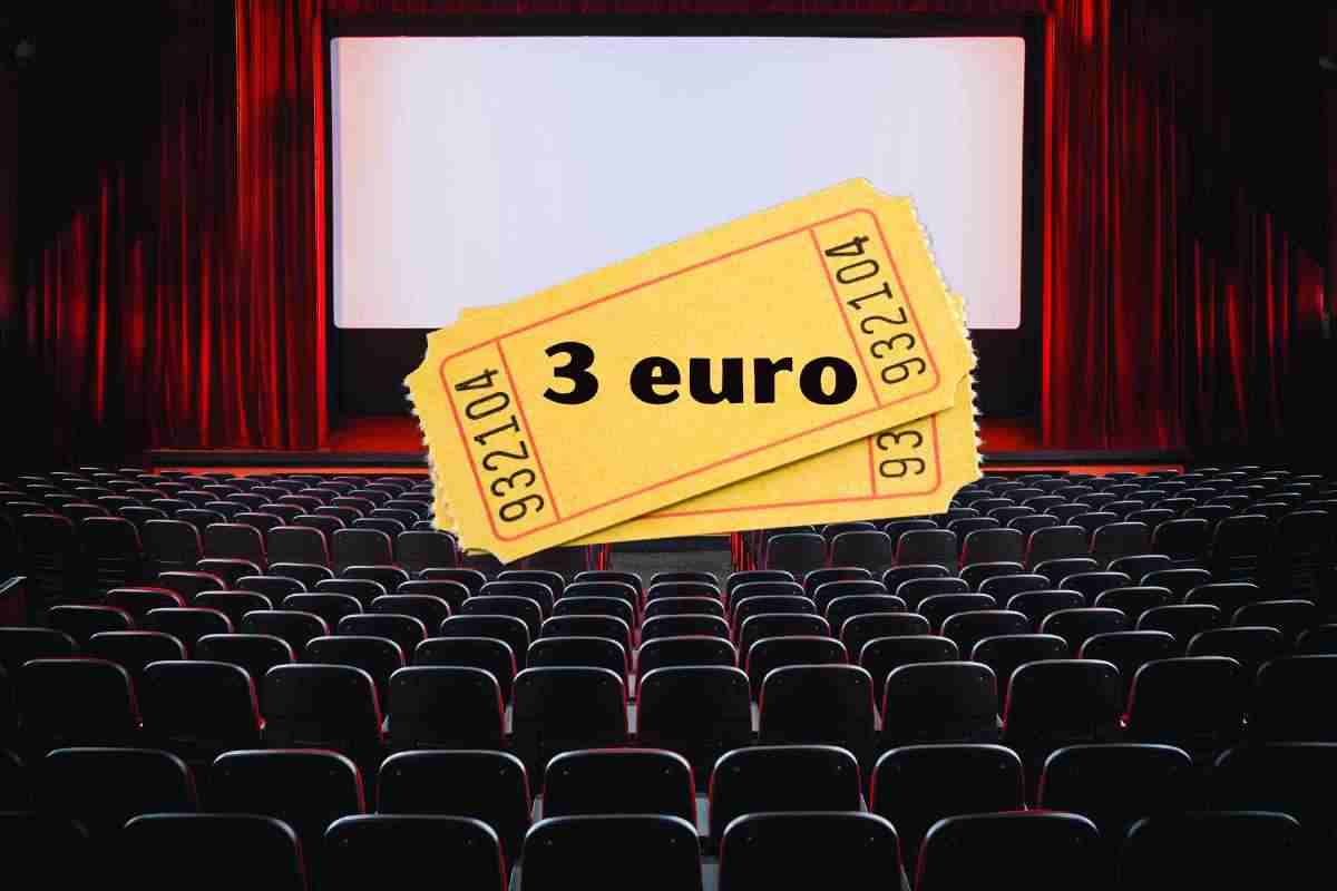 biglietti del cinema a 3 euro