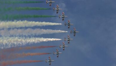 Frecce tricolori in cielo